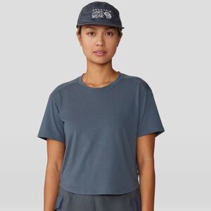 Mountain Hardwear Women’s Trekkin Go Short Sleeve Tee Shirt Blue Slate Small
